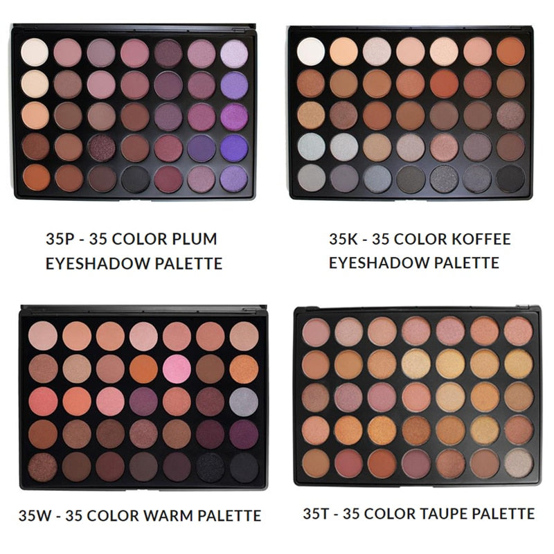 Professional 35 Color Eyeshadow Palette, Earth Warm Colors and Shimmer Matte Eyeshadows