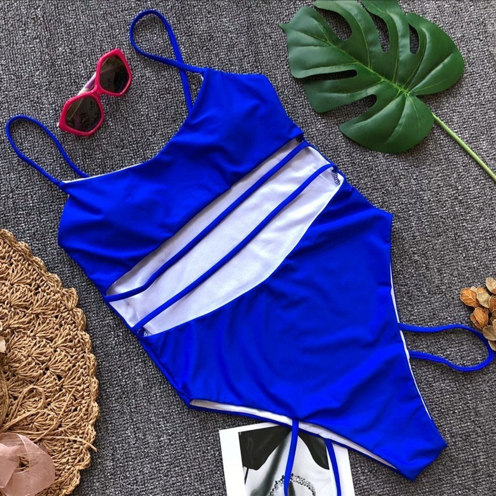 Sculpted Elegance Ribbed One-Piece Swimsui
