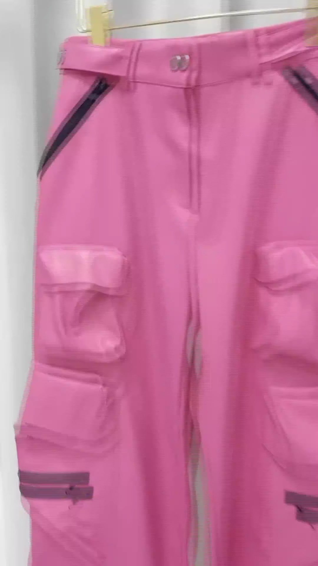 Faux Leather Cargo Pants – Hot Pink