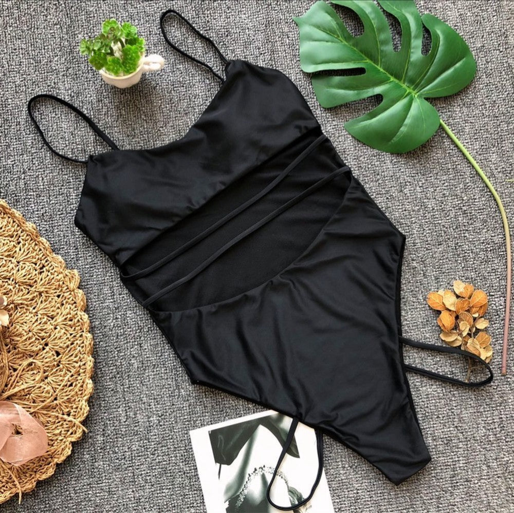 Sculpted Elegance Ribbed One-Piece Swimsui
