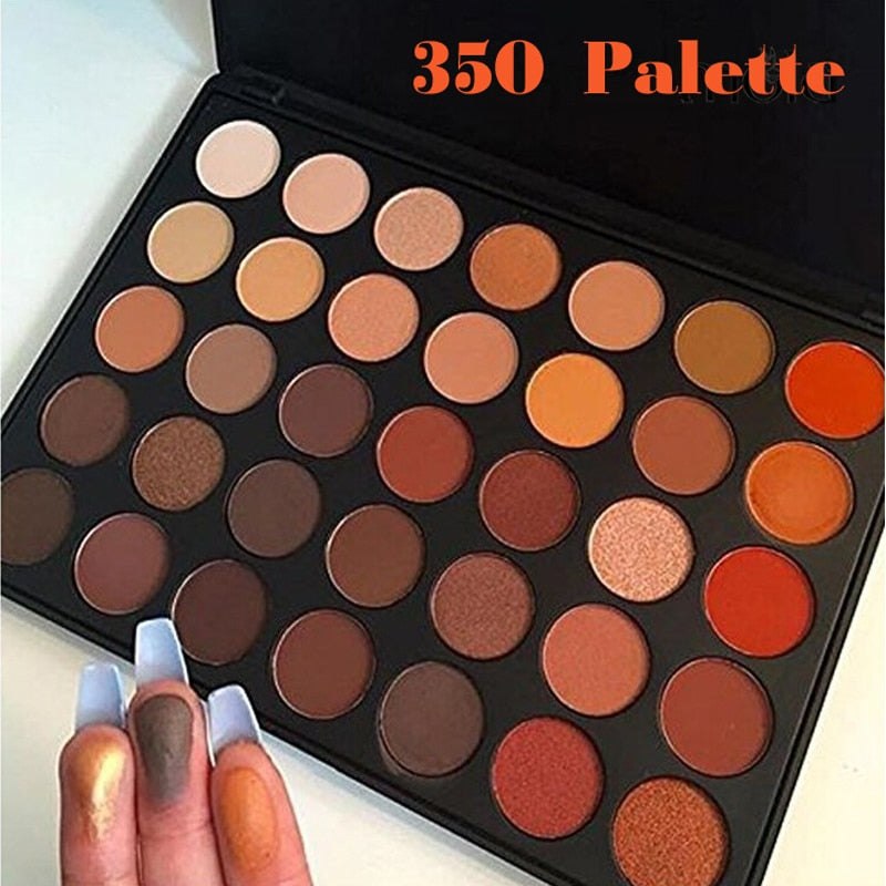 Professional 35 Color Eyeshadow Palette, Earth Warm Colors and Shimmer Matte Eyeshadows