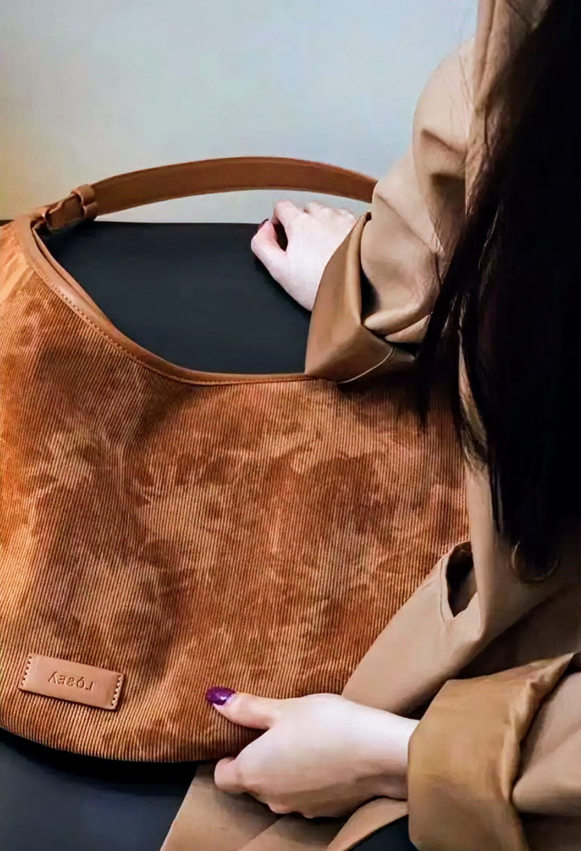 Women's Corduroy Shoulder Bag