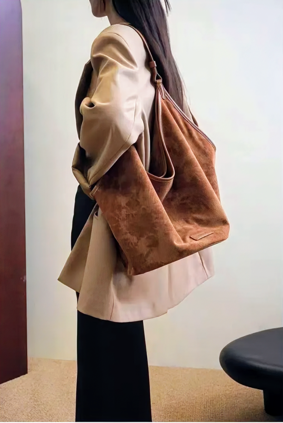Women's Corduroy Shoulder Bag