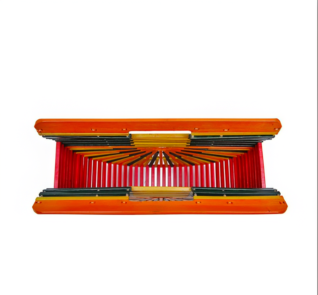 The Multicolored Woven Bamboo Clutch Bag