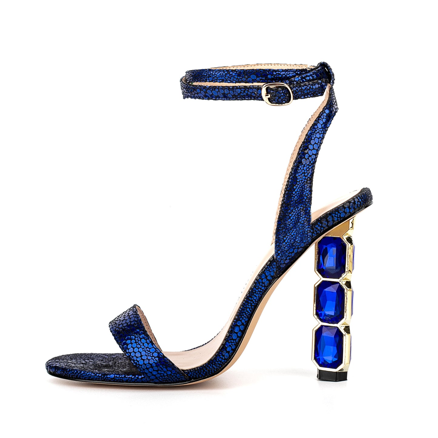 Women's  Strappy Sandals With High Crystal Heels
