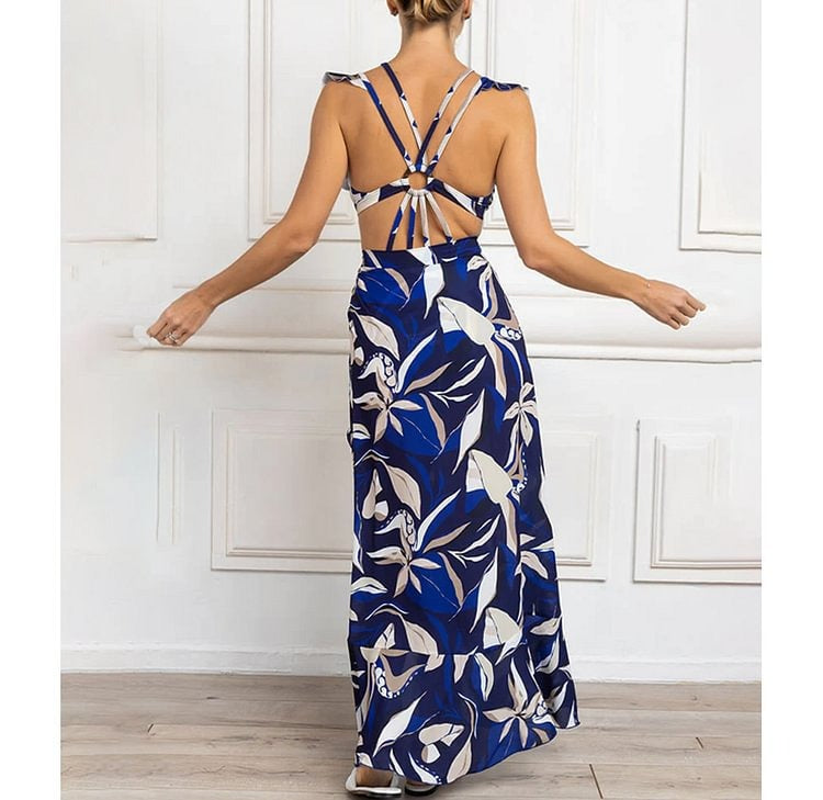 One-piece Cut-out Swimsuit & Matching Thigh-High Split Cover-up