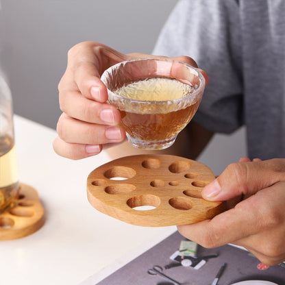 Creative Japanese Lotus Root Drink Wooden Coasters