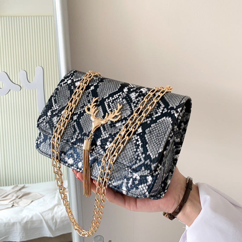 Snake  Skin Pattern Shoulder Bag