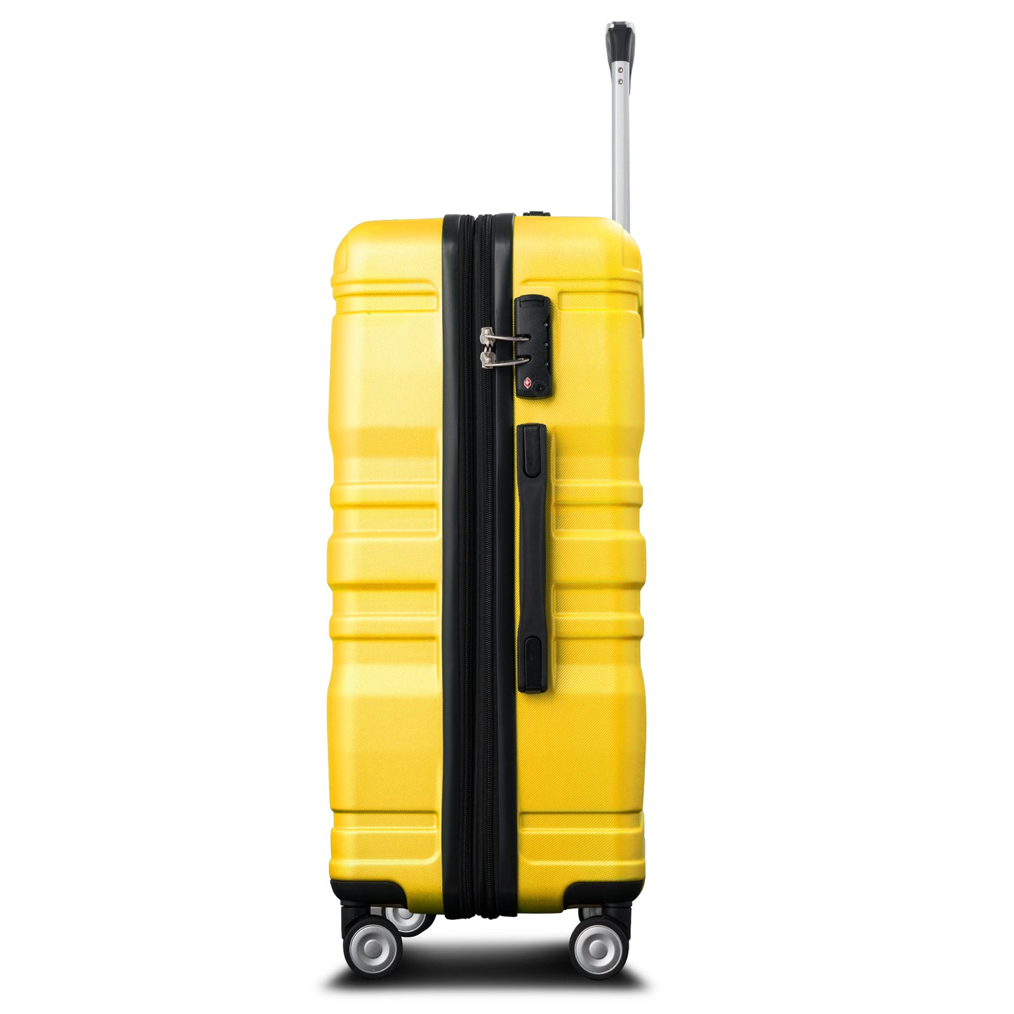 Elegant Luggage Sets, New Model,  Expandable ABS Hardshell 3pcs Luggage (Yellow)