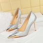 Catherine “Coronet Jacquard” Gold-Tip Stiletto Pumps-Multiple Colors