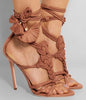 Knotted Tassel Lace-Up Stiletto Sandals