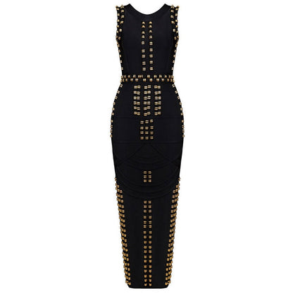 Luxury Beaded Figure Hugging Dress