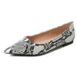 Serpentina Snake-Print Pointed-Toe Slip-On Flats
