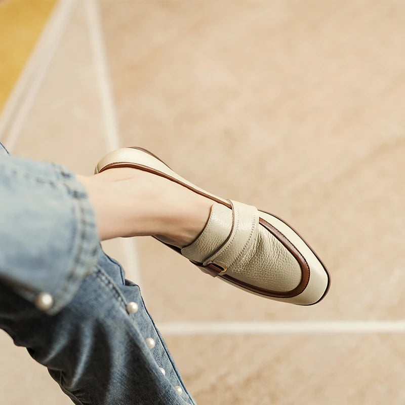 Monica Two-Tone Leather Penny Loafers
