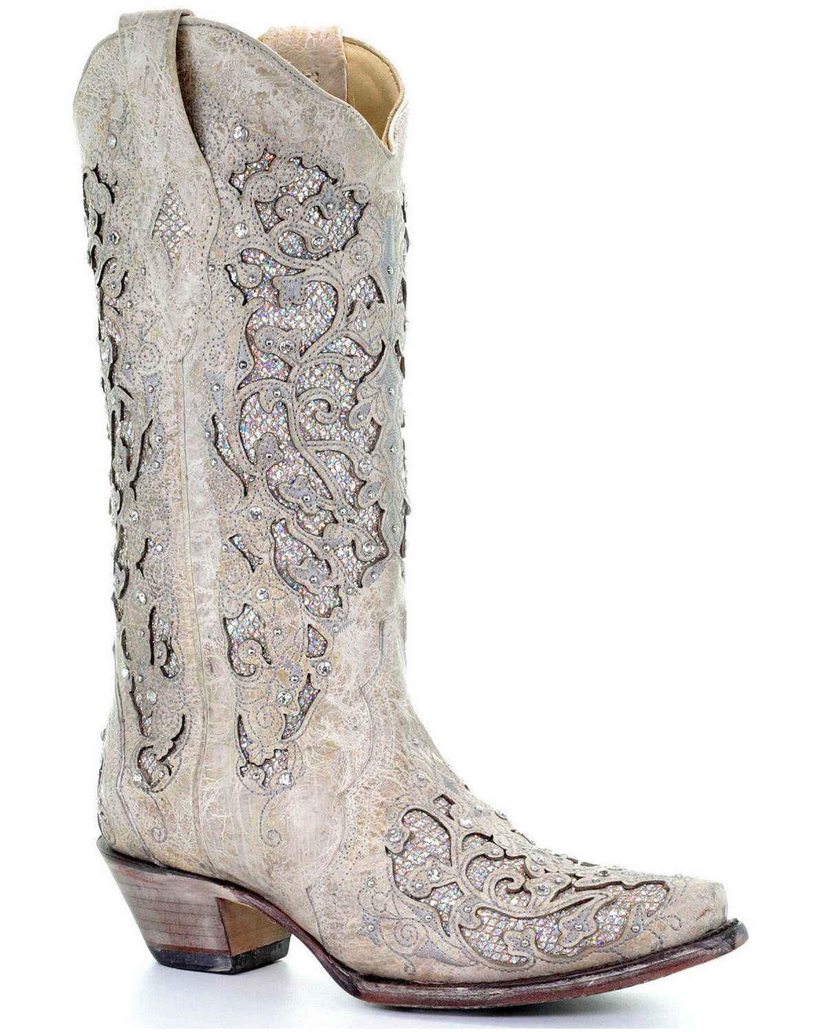 Super Stylish Embroidered Solid Thick Heel Cowgirl Boots