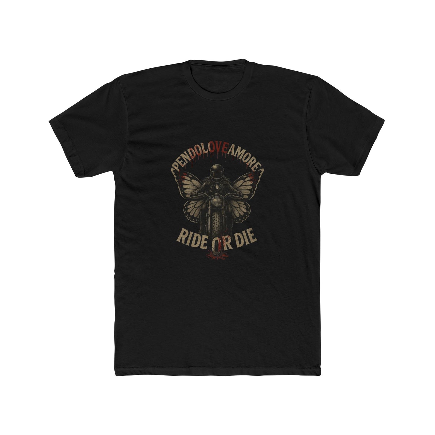 Ride or Die Pendoloveamore Unisex Cotton Crew Tee – Vintage Style Graphic T-Shirt