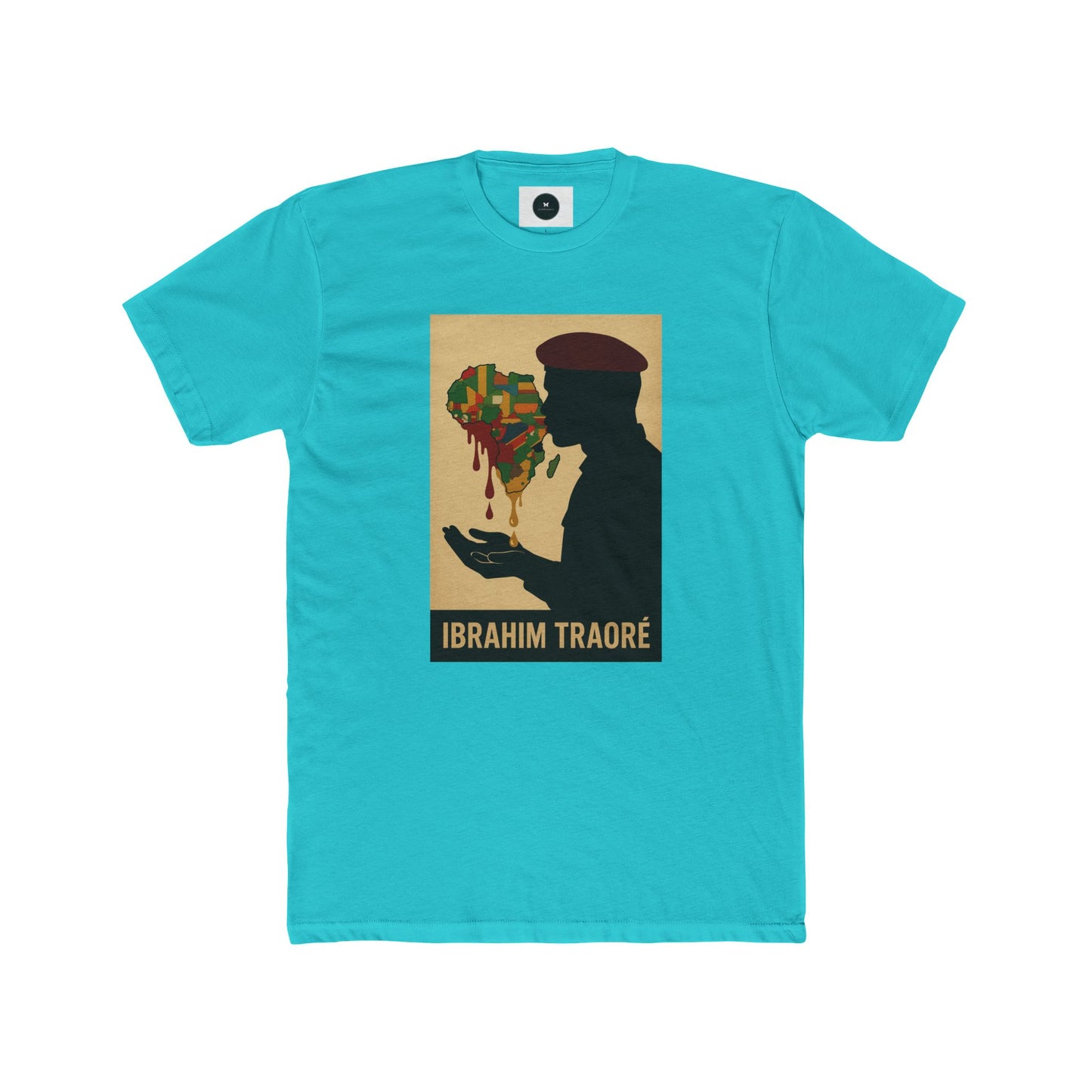 Ibrahim Traoré Unisex Cotton Crew Tee - Celebrate African Unity & Heritage