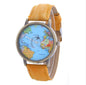 Global Travel By Plane Map Watches