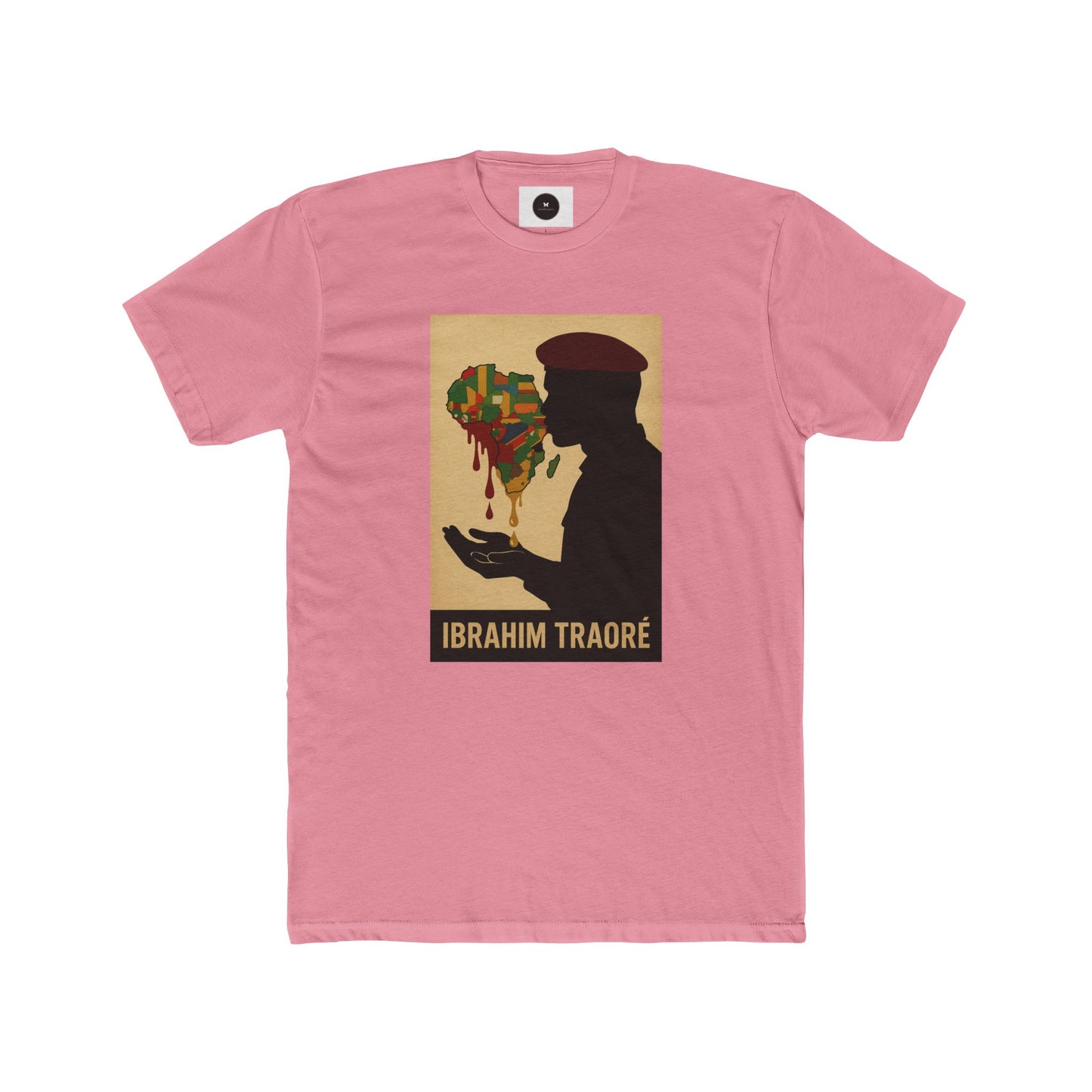 Ibrahim Traoré Unisex Cotton Crew Tee - Celebrate African Unity & Heritage