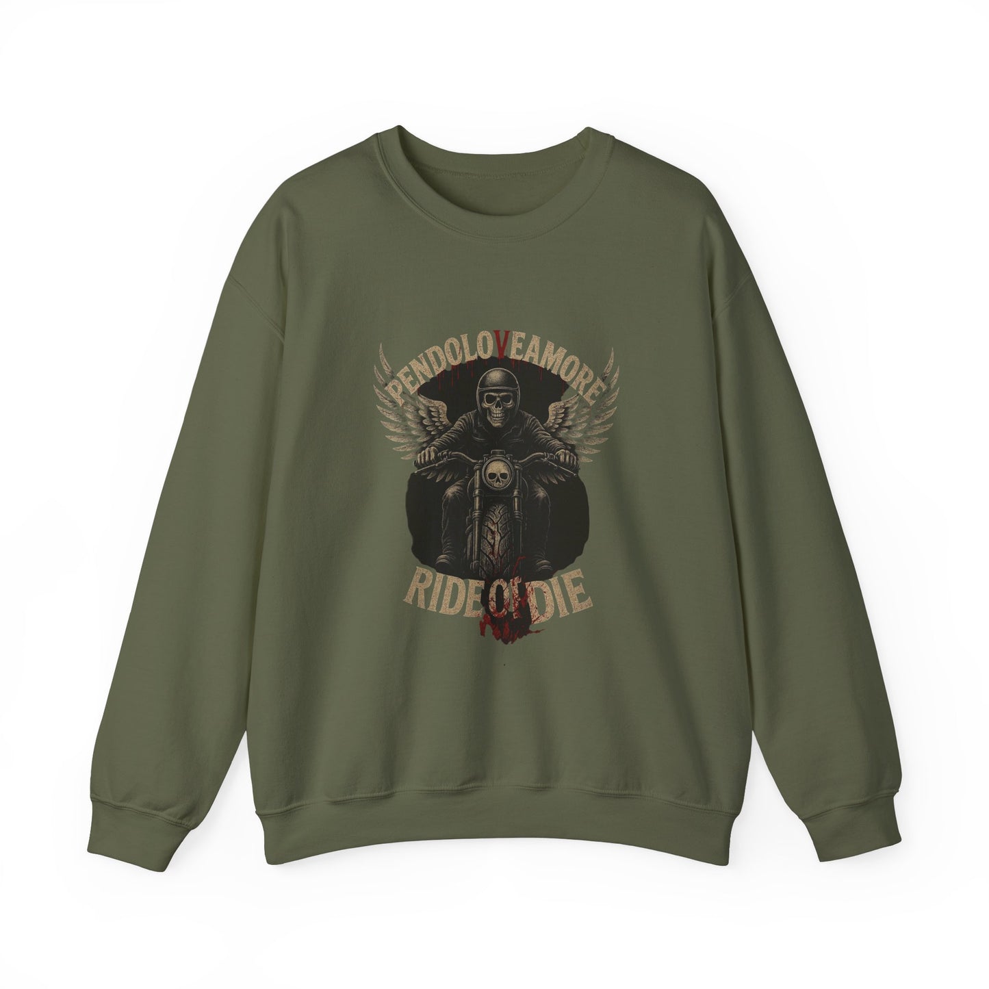Ride or Die Motorcycle Sweatshirt - Stylish Unisex Crewneck for Bikers