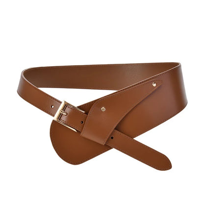 Luxury Genuine Leather Wide Fashion Belts, Variety of Colors