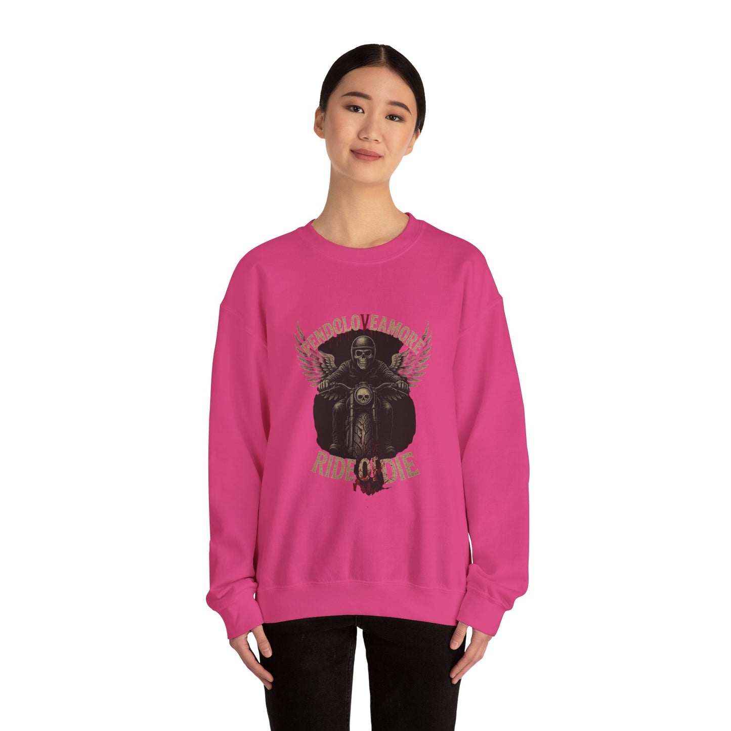 Ride or Die Motorcycle Sweatshirt - Stylish Unisex Crewneck for Bikers