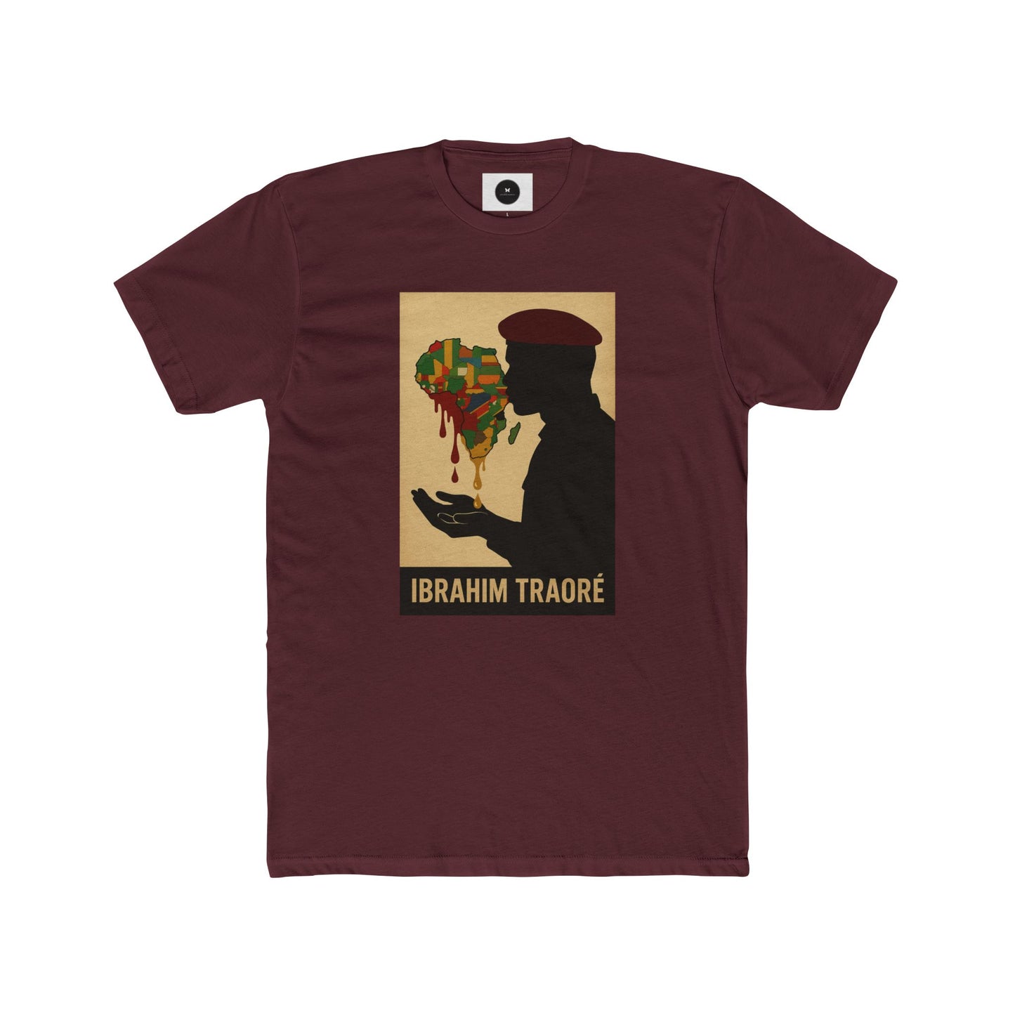 Ibrahim Traoré Unisex Cotton Crew Tee - Celebrate African Unity & Heritage