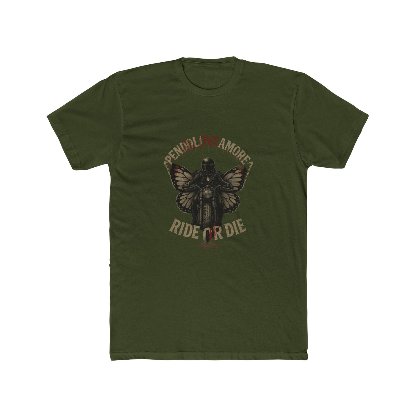Ride or Die Pendoloveamore Unisex Cotton Crew Tee – Vintage Style Graphic T-Shirt