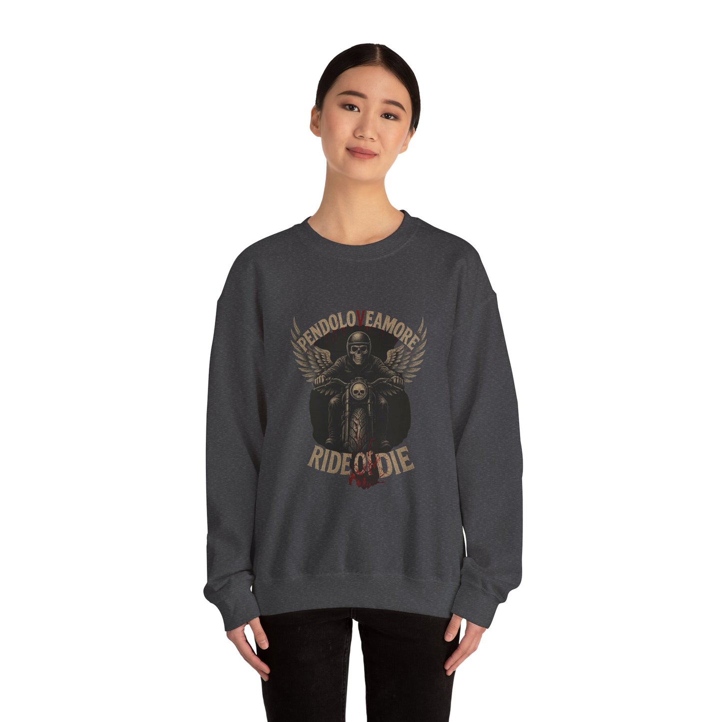 Ride or Die Motorcycle Sweatshirt - Stylish Unisex Crewneck for Bikers
