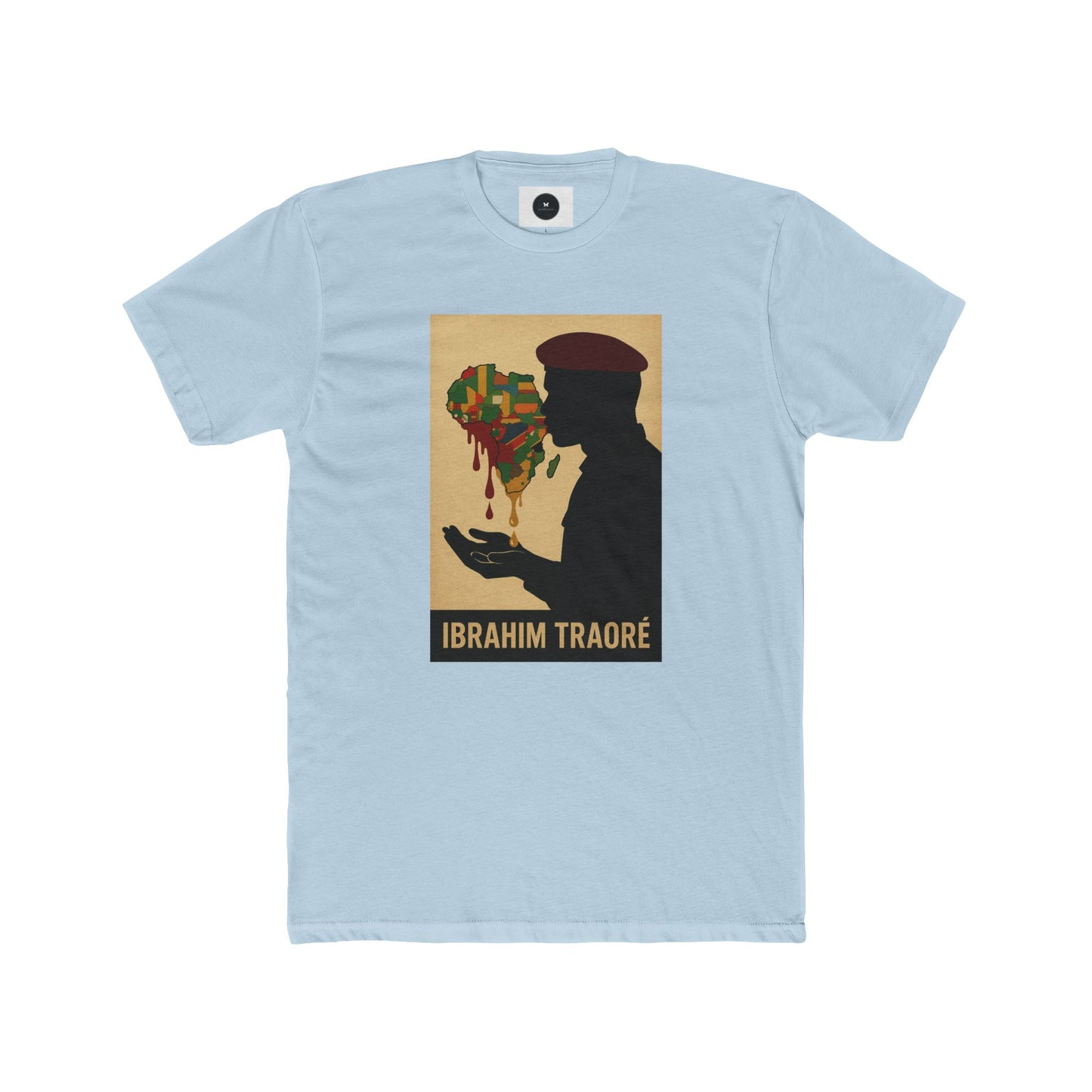 Ibrahim Traoré Unisex Cotton Crew Tee - Celebrate African Unity & Heritage