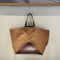 Hexagonal Patchwork  Velvet & Vegan  Leather Tote