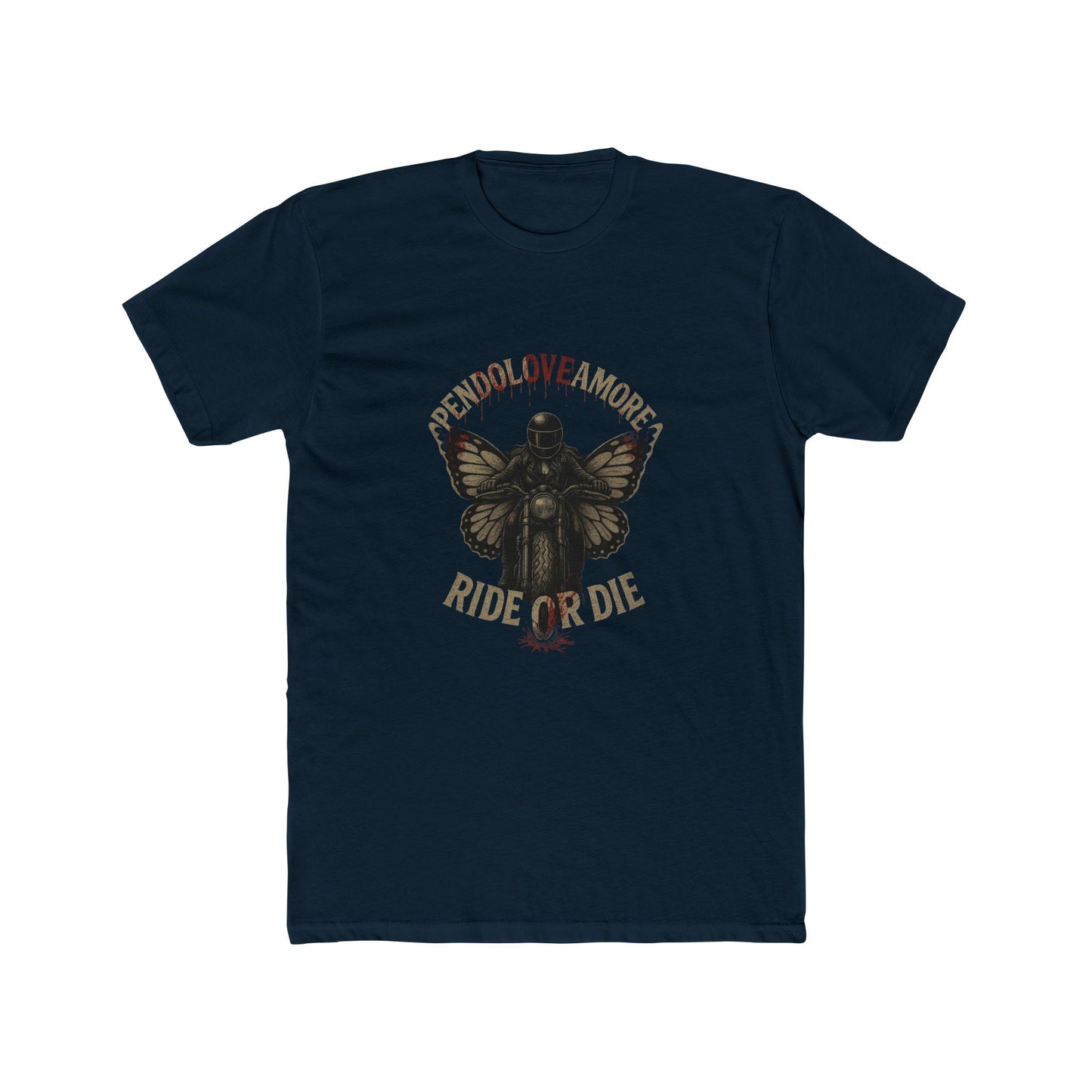 Ride or Die Pendoloveamore Unisex Cotton Crew Tee – Vintage Style Graphic T-Shirt