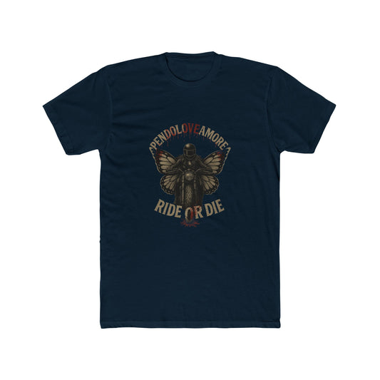 Ride or Die Pendoloveamore Unisex Cotton Crew Tee – Vintage Style Graphic T-Shirt