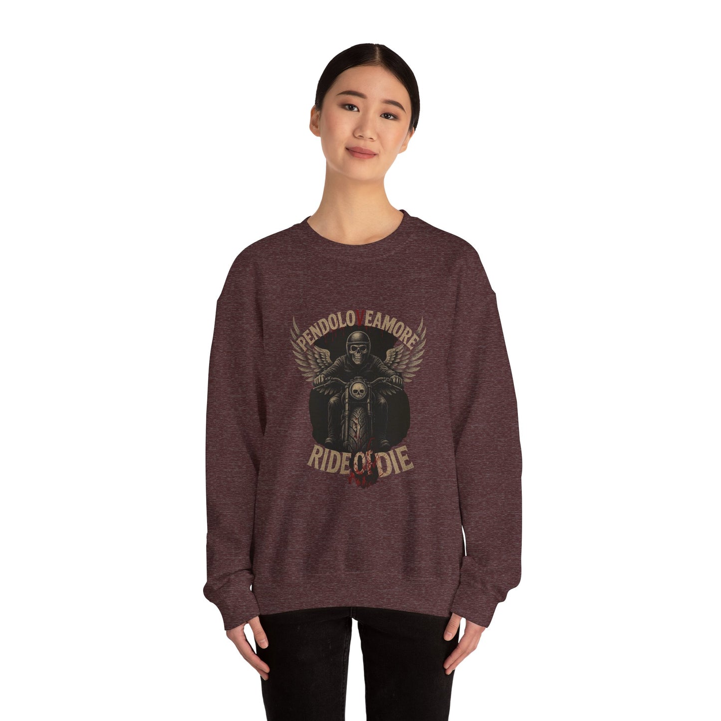 Ride or Die Motorcycle Sweatshirt - Stylish Unisex Crewneck for Bikers