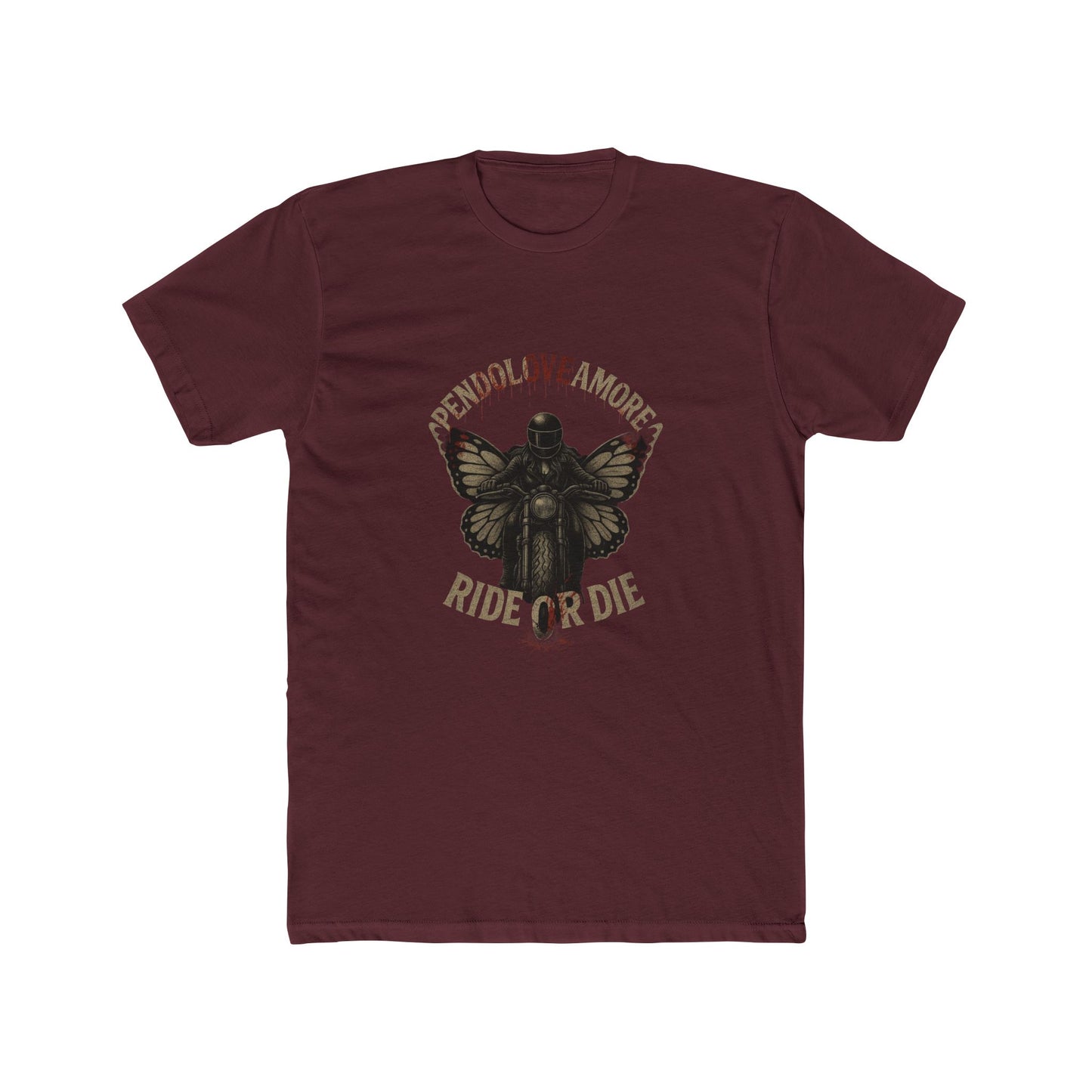 Ride or Die Pendoloveamore Unisex Cotton Crew Tee – Vintage Style Graphic T-Shirt