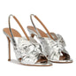 Fortunata  “Gilded Knot” Metallic Slingback Stiletto Mules