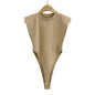 Sleeveless Shoulder Pad Bodysuit – Essential Edge