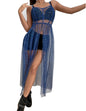 Sheer Mesh Star Maxi Dress – Celestial Goddess Festival Vibes