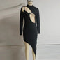 Women's Sexy Black Diamond Bodycon Dress