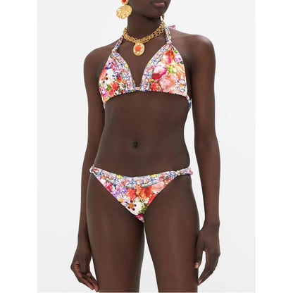Garden Bloom 3-Piece Bikini & Sarong Set – Floral Elegance
