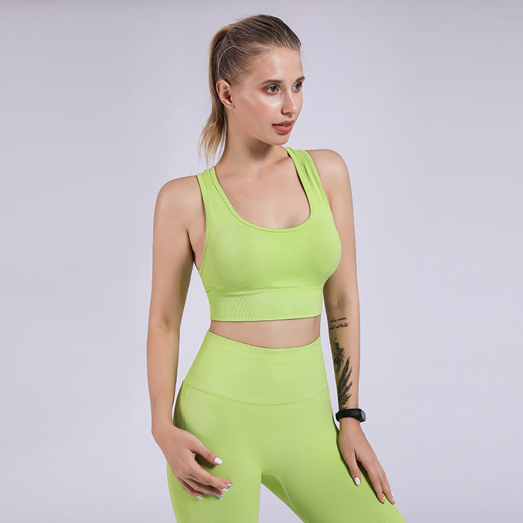 Yoga Clothing Set Women's Seamless Sports Bra  and Leggings