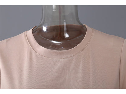 Belted  Apricot and Black Pleated Midi Dresses– Sophisticated, Structured, and Effortlessly Chic
