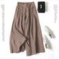 Luxurious Cotton &  Linen Wide Leg High Waisted Loose Pants with , Comes in Multiple  Colors.