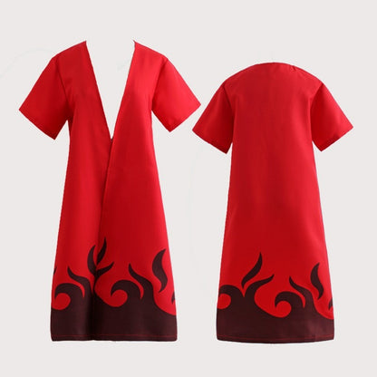 Naruto Inspired Japanese Robes, Japanese Anime Clothes, Anime Cosplay clothes, Red Cloud Robe