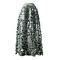 Dazzling Silver Sequin Skirt With  Elastic Waist