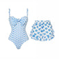 Sweetheart Escape  Love Print Swimsuit & Cover-Up Set