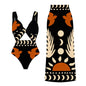 Solar Ritual 2-Piece Cutout Swimsuit & Skirt Set