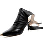 Viper Edge Cutout Ankle Wrap Heels – Black | Tan | White