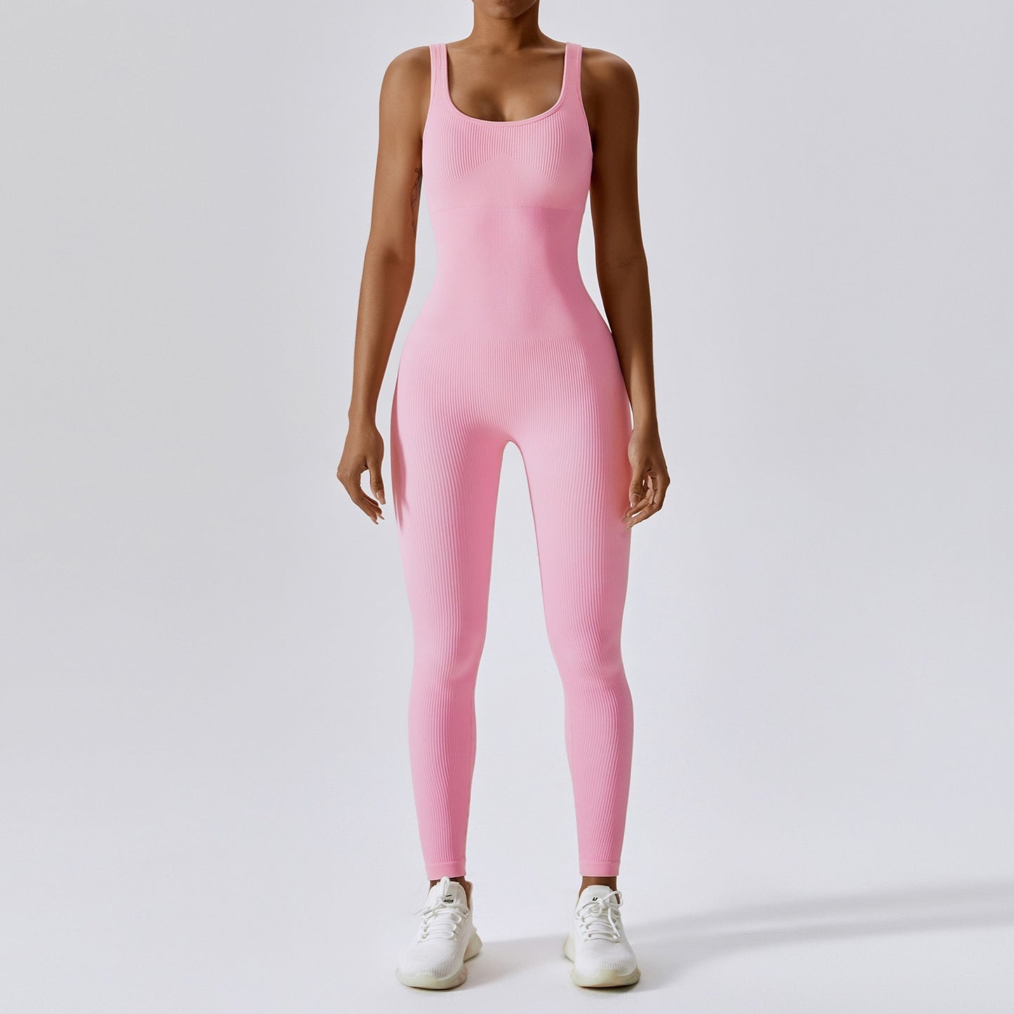 Seamless One-piece Spandex Yoga Suit in Multiple Colors