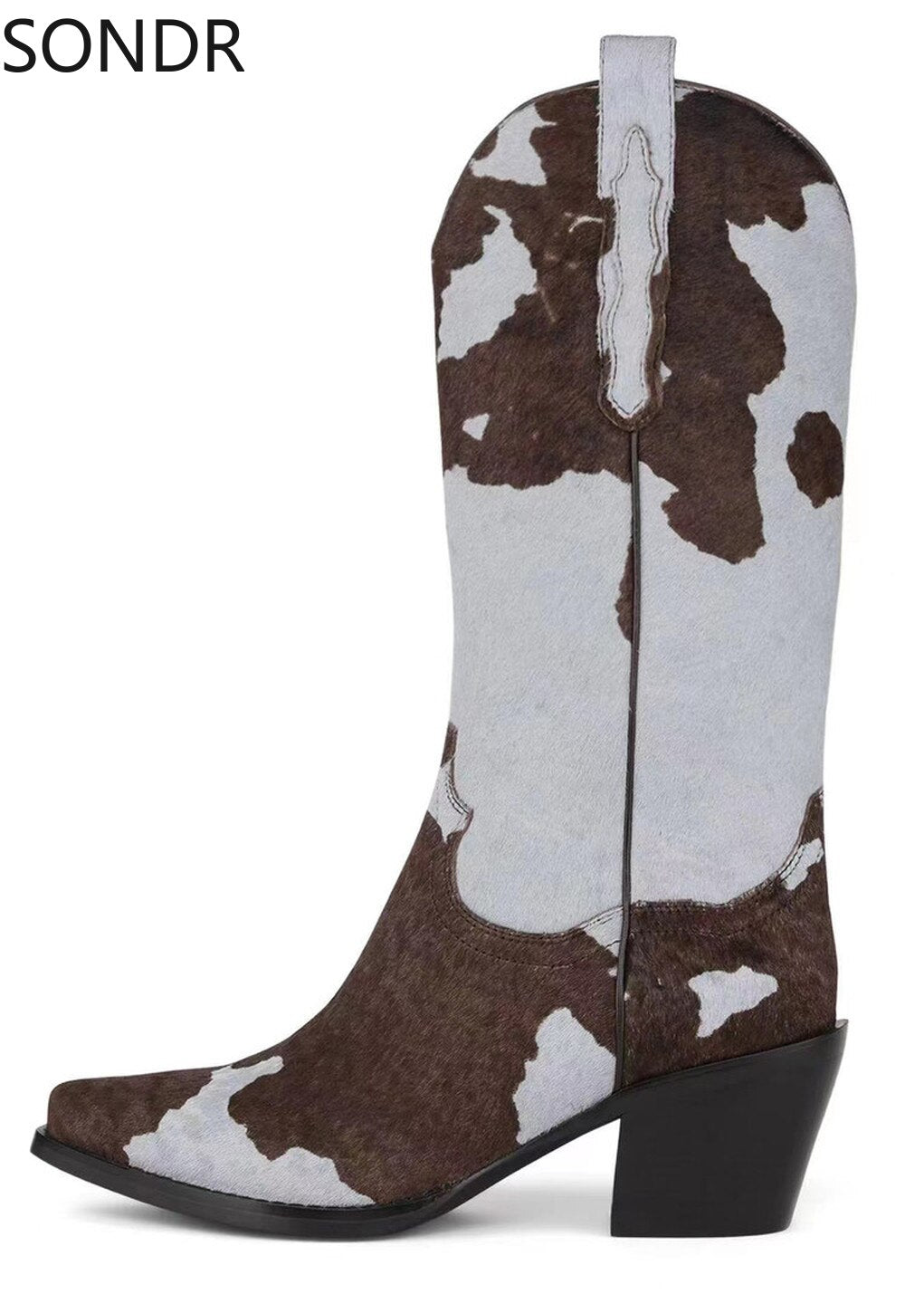 Wild Side Cowhide Western Boots – Cow & Zebra Print